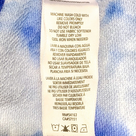 NEW CALVIN KLEIN BLUE TIE-DYE HOODIE - Picture 6 of 6